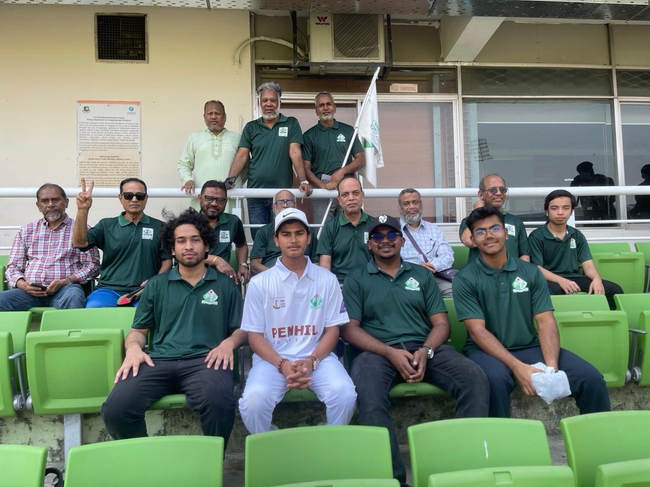 ESS Members with ESS Cricket Team Captain at Citizen Bank Third Division Cricket League 2025
