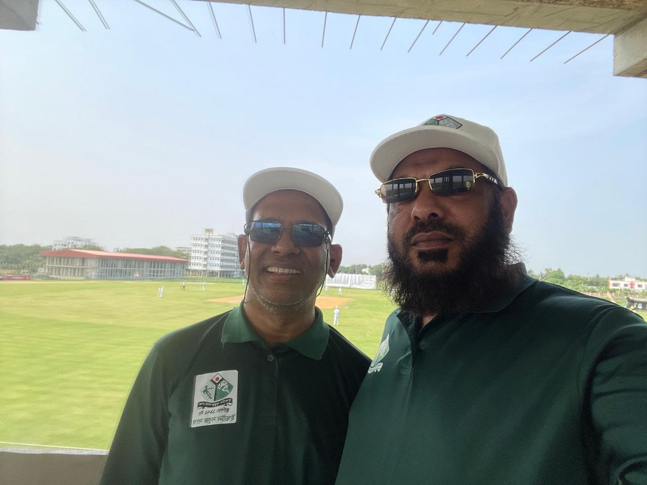 Mr. Saimon & Mr. Rumi enjoying the debut match