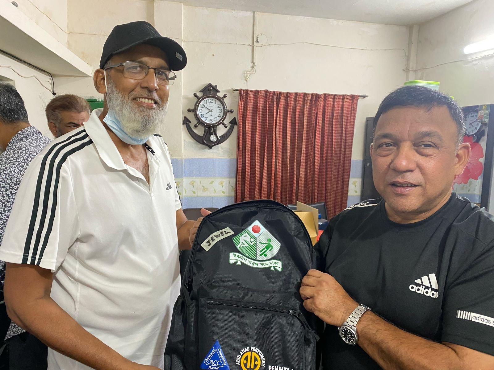 Souvenir distribution for the members